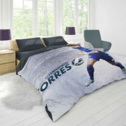 Sensational Football Player Fernando Torres Duvet Cover 1