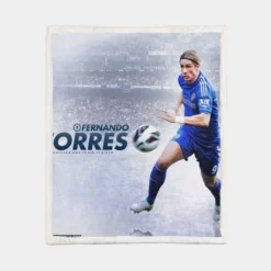 Sensational Football Player Fernando Torres Sherpa Fleece Blanket 1