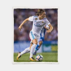 Sensational Football Player Luka Modric Sherpa Fleece Blanket 1