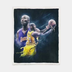 Sensational NBA Basketball Player Kobe Bryant Sherpa Fleece Blanket 1