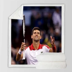 Serbian Professional Tennis Player Novak Djokovic Sherpa Fleece Blanket