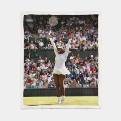 Serena Williams Excellent Tennis Player Sherpa Fleece Blanket 1