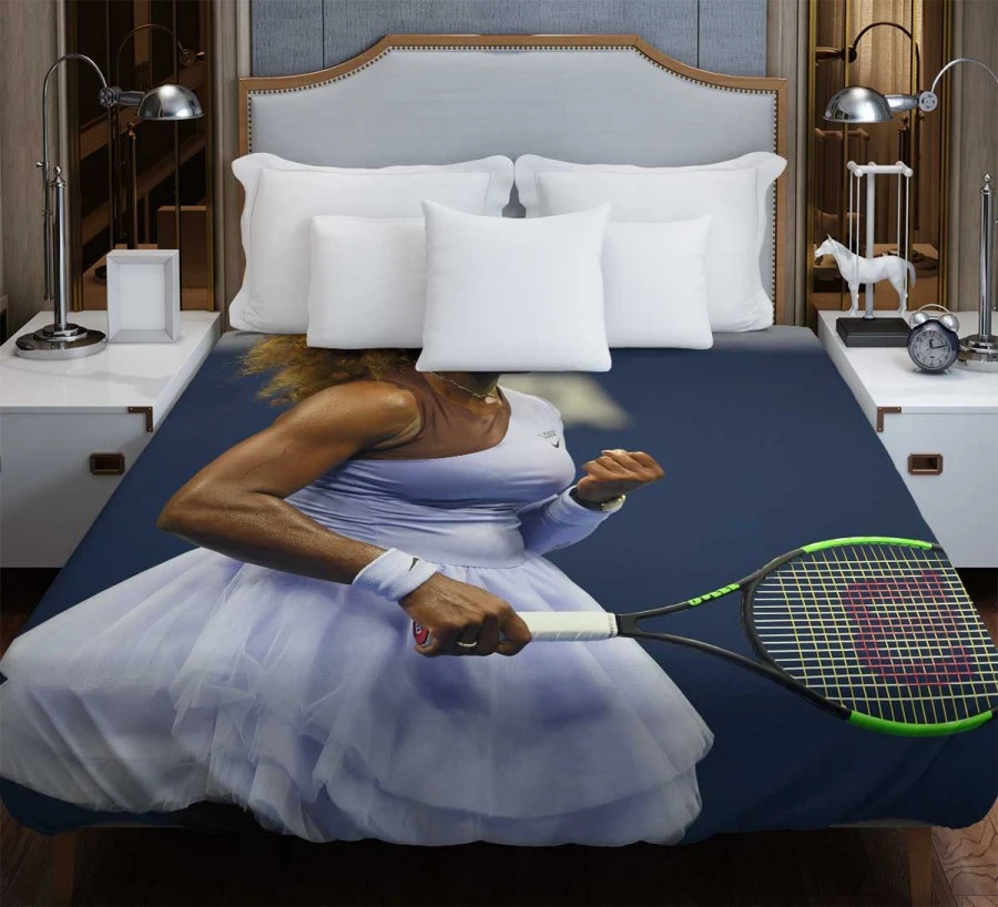 Serena Williams Wimbledon Player Duvet Cover