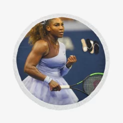 Serena Williams Wimbledon Player Round Beach Towel