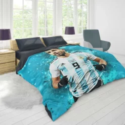 Sergio Aguero Argentina World Football Player Duvet Cover 1