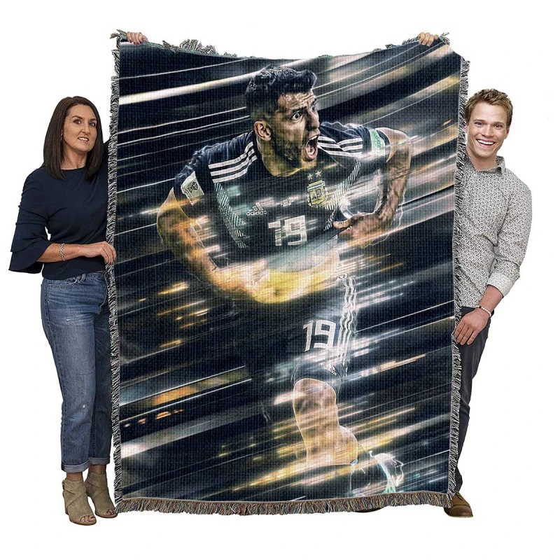 Sergio Aguero Classic Argentina Sports Player Woven Blanket