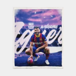 Sergio Aguero Consistent Baca Football Player Sherpa Fleece Blanket 1