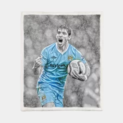 Sergio Aguero Dependable City Soccer Player Sherpa Fleece Blanket 1