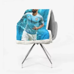 Sergio Aguero FA Community Shields Football Player Sherpa Fleece Blanket 2