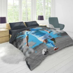 Sergio Aguero Goal Driven Soccer Player Duvet Cover 1