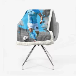 Sergio Aguero Goal Driven Soccer Player Sherpa Fleece Blanket 2