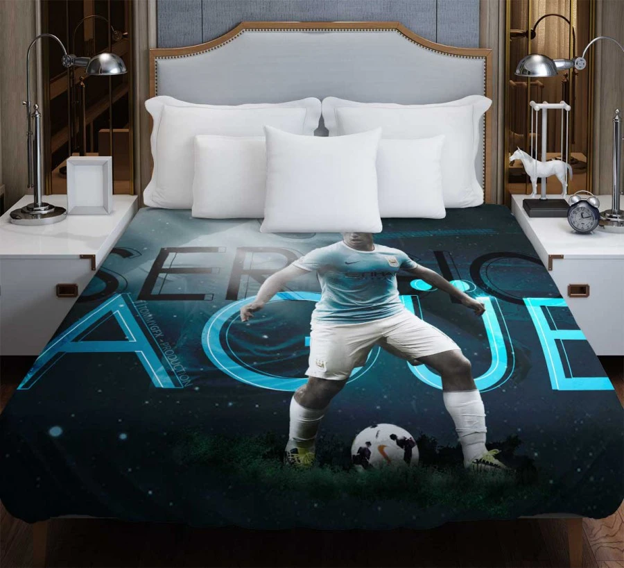 Sergio Aguero Manchester City Club Duvet Cover