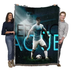 Sergio Aguero Manchester City Club Woven Blanket