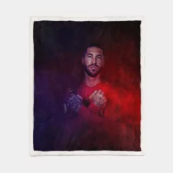 Sergio Ramos Spanish Pro Sports Player Sherpa Fleece Blanket 1