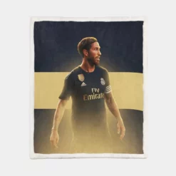 Sergio Ramos Sports Player Sherpa Fleece Blanket 1