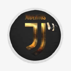 Serie A Football Club Juve Logo Round Beach Towel