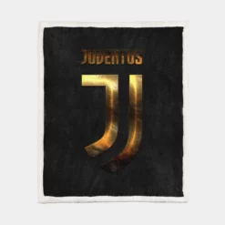 Serie A Football Club Juve Logo Sherpa Fleece Blanket 1