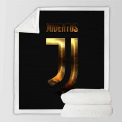 Serie A Football Club Juve Logo Sherpa Fleece Blanket