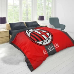 Serie A football Soccer club Logo AC Milan Duvet Cover 1