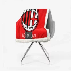 Serie A football Soccer club Logo AC Milan Sherpa Fleece Blanket 2