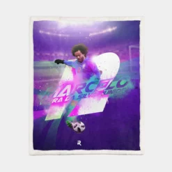 Sharp Brazil Football Player Marcelo Vieira Sherpa Fleece Blanket 1