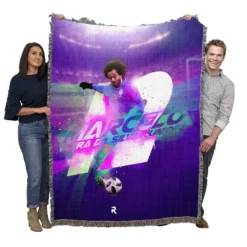 Sharp Brazil Football Player Marcelo Vieira Woven Blanket