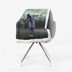 Sharp French Football Player Paul Pogba Sherpa Fleece Blanket 2