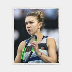 Simona Halep Australian Open Tennis Player Sherpa Fleece Blanket 1
