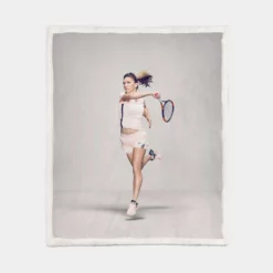 Simona Halep Hulking Tennis Sherpa Fleece Blanket 1