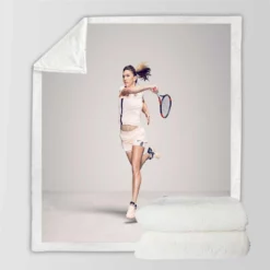 Simona Halep Hulking Tennis Sherpa Fleece Blanket