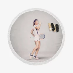 Simona Halep Humble Tennis Round Beach Towel