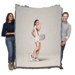 Simona Halep Humble Tennis Woven Blanket