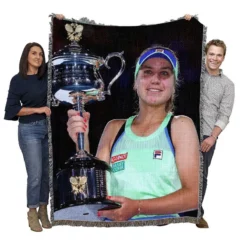 Sofia Kenin American Tennis Player Woven Blanket