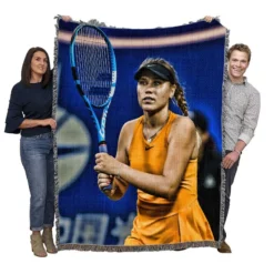 Sofia Kenin Popular Tennis Player Woven Blanket
