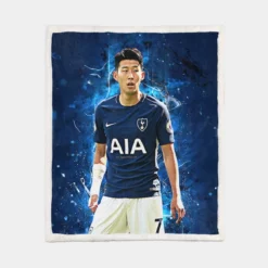 Son Heung Min Tottenham Football Player Sherpa Fleece Blanket 1