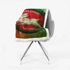 South Sydney Rabbitohs Logo Sherpa Fleece Blanket 2