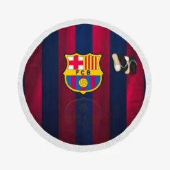 Spanish Football Club FC Barcelona Round Beach Towel