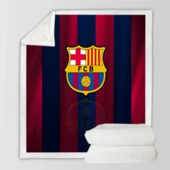 Spanish Football Club FC Barcelona Sherpa Fleece Blanket
