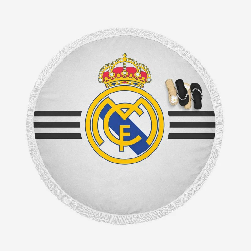 Spanish Football Club Real Madrid Round Beach Towel