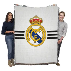 Spanish Football Club Real Madrid Woven Blanket