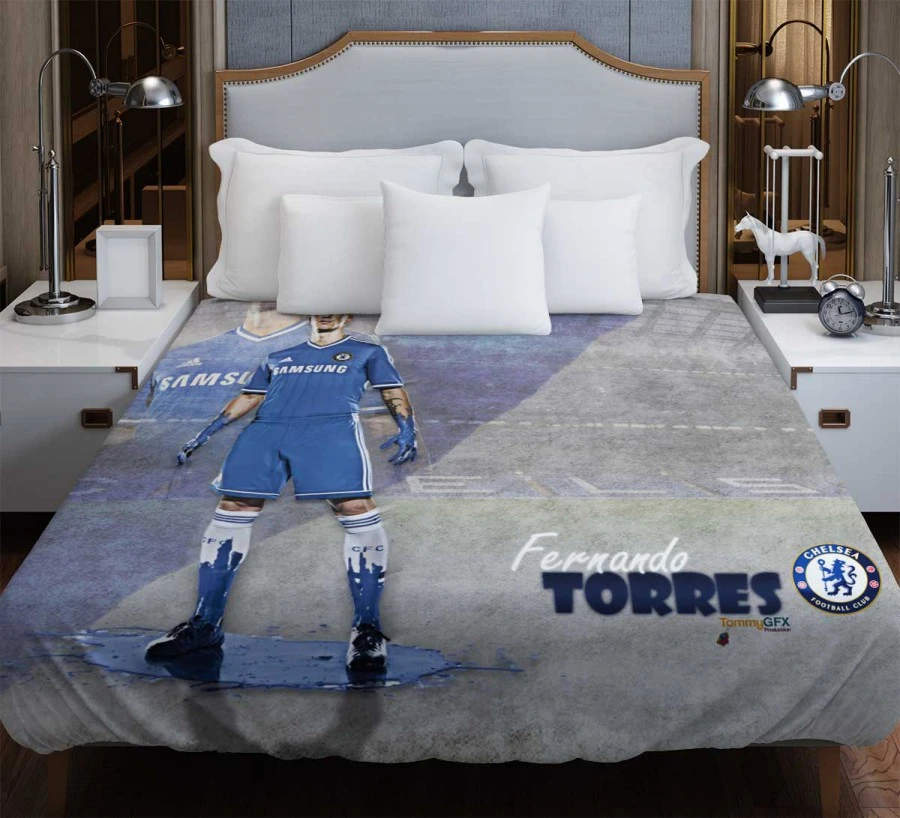 Spanish Football Player Fernando Torres Duvet Cover