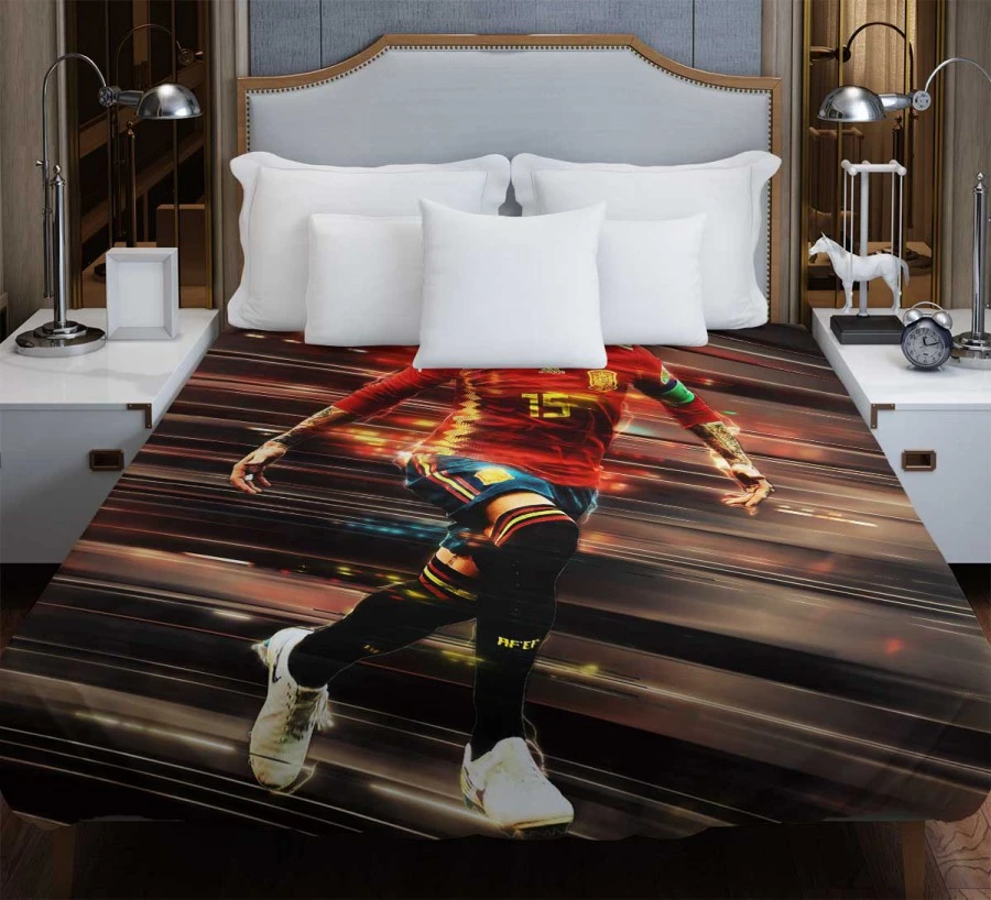 Spanish Soccer Player Sergio Ramos Duvet Cover