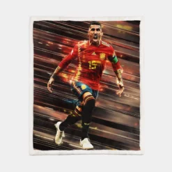 Spanish Soccer Player Sergio Ramos Sherpa Fleece Blanket 1