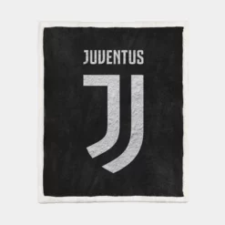 Spirited Italian Club Juventus Logo Sherpa Fleece Blanket 1