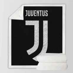 Spirited Italian Club Juventus Logo Sherpa Fleece Blanket