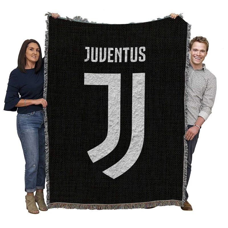 Spirited Italian Club Juventus Logo Woven Blanket