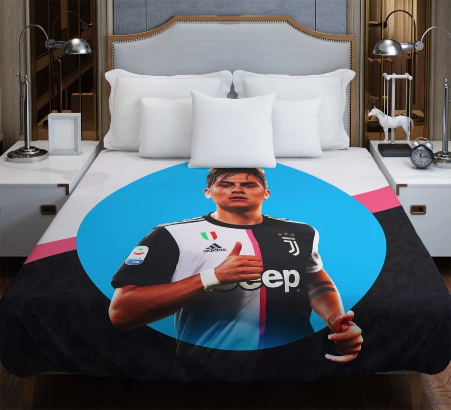 Spirited Juve Soccer Player Paulo Dybala Duvet Cover