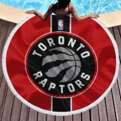 Spirited NBA Basketball Toronto Raptors Logo Round Beach Towel 1