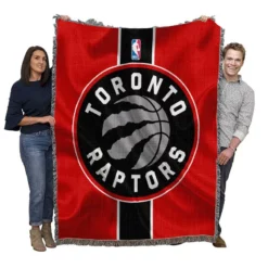 Spirited NBA Basketball Toronto Raptors Logo Woven Blanket
