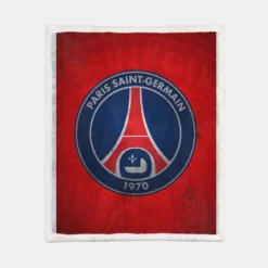 Spirited Paris Football Team PSG Logo Sherpa Fleece Blanket 1